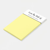 Post-it® Élégante Typographie Script Jaune élégant (Incliné)