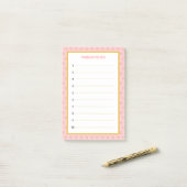 Post-it® Élégantes choses à faire éditable or et rose Post- (Sur un bureau)