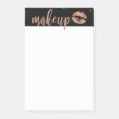 Post-it® Élégantes lèvres en or rose en cuivre et maquillag (Devant)