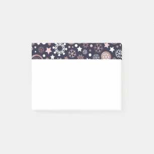 Post-it® Élégants flocons de neige métalliques en or ros
