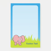 Post-it® Élément de dessin animé éléphant rose (Devant)