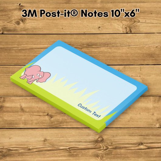 Post-it® Élément de dessin animé éléphant rose