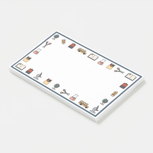 Post-it® Élémentaire Enseignant Bus Globe Livre Big Notes (Incliné)