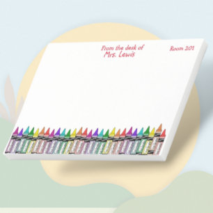Post-it® Elementary School Teacher Custom Colorful Crayons