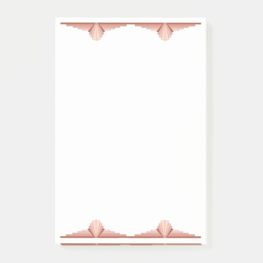 Post-it® Éléments Art déco dans une palette d'or rose (Devant)