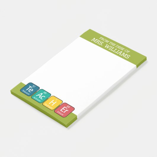 Post-it® Éléments de tableau périodique Enseignant de l'ort (Incliné)