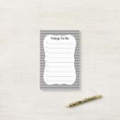 Post-it® Éléments personnalisés à faire sur rayures grises (Sur un bureau)