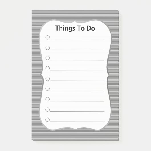 Post-it® Éléments personnalisés à faire sur rayures grises (Devant)