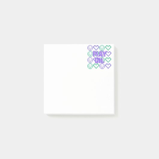 Post-it® Éléments Pixelisés de Style de Jeu et de Jeu (Devant)