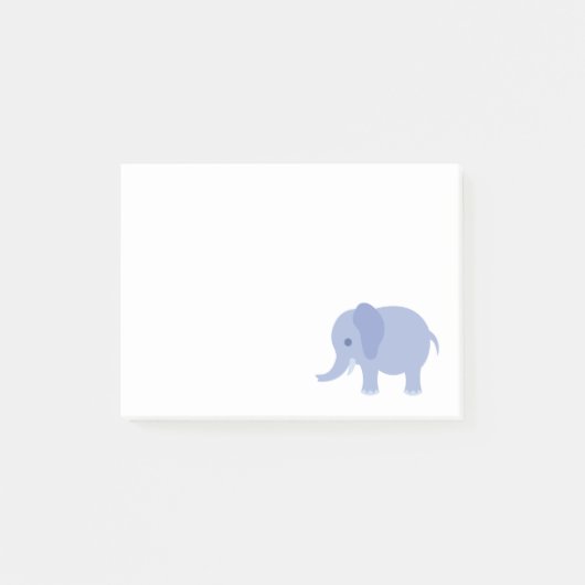 Post-it® Éléphant adorable de bébé bleu (Devant)