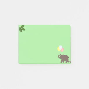 Post-it® Éléphant avec ballons de fête et feuilles de lauri