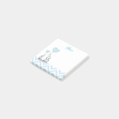 Post-it® Éléphant Bleu Bébé Garçon Personnalisé (Incliné)