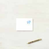 Post-it® Elephant bleu indien avec Motif fantaisiste (Sur un bureau)
