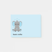 Post-it® Éléphant de bébé mignon en bleu, sur mesure   (Devant)