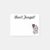 Post-it® Éléphant de bébé mignon tenant un cœur (Devant)