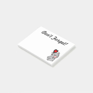 Post-it® Éléphant de bébé mignon tenant un cœur