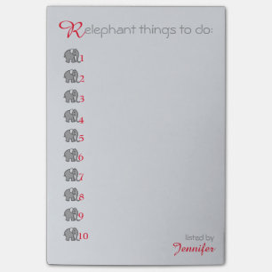 Post-it® Eléphant gris personnalisé "RElephant"