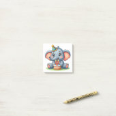 Post-it® Éléphant Mignon 11e Anniversaire (Sur un bureau)
