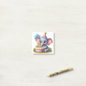 Post-it® Éléphant Mignon 6ème Anniversaire (Sur un bureau)