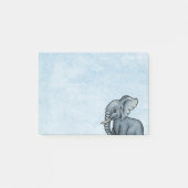 Post-it® Eléphant mignon sur des notes Post-it bleues (Devant)