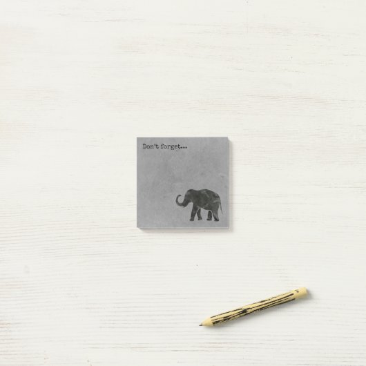 Post-it® Eléphant "n’oublie pas" (Sur un bureau)