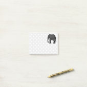 Post-it® Éléphant noir et blanc de pois (Sur un bureau)