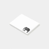 Post-it® Éléphant noir géométrique (Incliné)