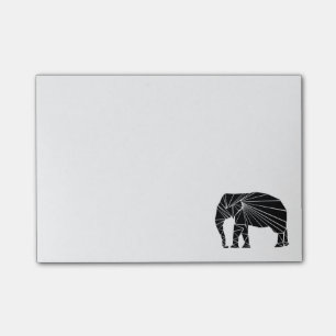 Post-it® Éléphant noir géométrique