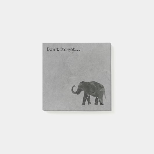 Post-it® Éléphant « n'oublie pas » (Devant)