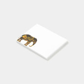 Post-it® Éléphant paisley jaune (Incliné)