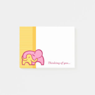 Post-it® Elephant serrer la pensée de vous poster il note