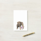 Post-it® Elephant With Pink Orchid (Sur un bureau)