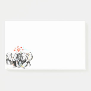 Post-it® Elephants couple amour