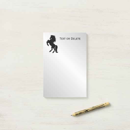 Post-it® Élevage de l'étalon noir / Cheval sur argent (Sur un bureau)