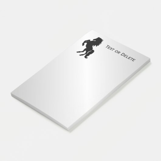 Post-it® Élevage de l'étalon noir / Cheval sur argent (Incliné)