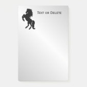 Post-it® Élevage de l'étalon noir / Cheval sur argent (Devant)