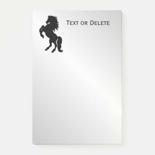 Post-it® Élevage de l'étalon noir / Cheval sur argent (Devant)