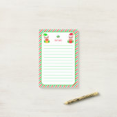 Post-it® Elf List & Green, Red & White Frame (Sur un bureau)