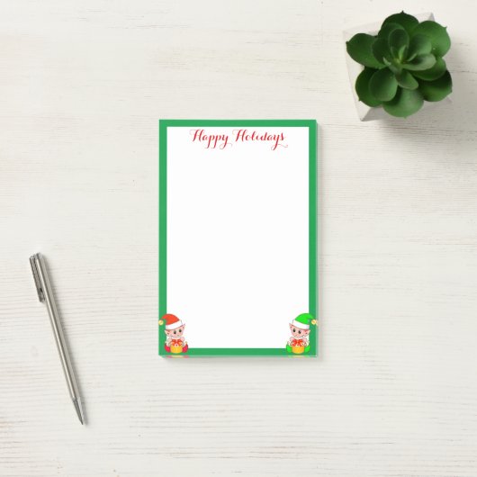 Post-it® Elfes mignonnes en blanc (Bureau)