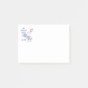 Post-it® "Elle a cru et donc Citation papillon motivante