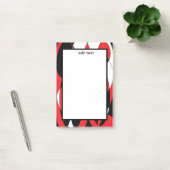 Post-it® Elliptiques noires, blanches et rouges (Bureau)