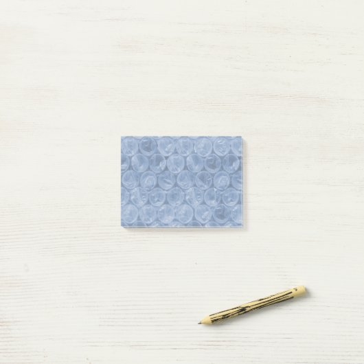 Post-it® Emballage de bulle bleue (Sur un bureau)
