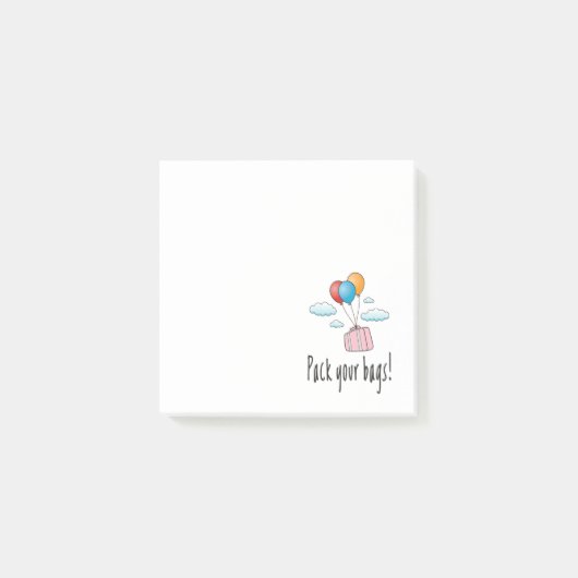 Post-it® Emballez vos sacs et partons en vacances (Devant)