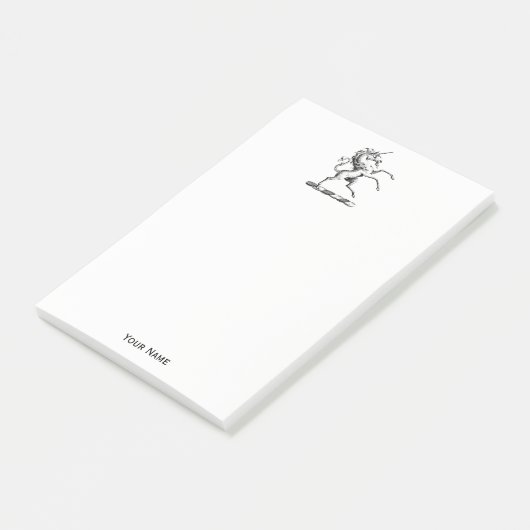 Post-it® Emblème d'élevage de l'Unicorne héraldique (Incliné)