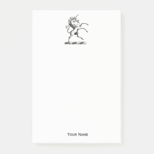 Post-it® Emblème d'élevage de l'Unicorne héraldique (Devant)