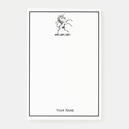 Post-it® Emblème d'élevage de l'Unicorne héraldique (Devant)