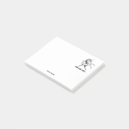 Post-it® Emblème d'élevage de l'Unicorne héraldique (Incliné)