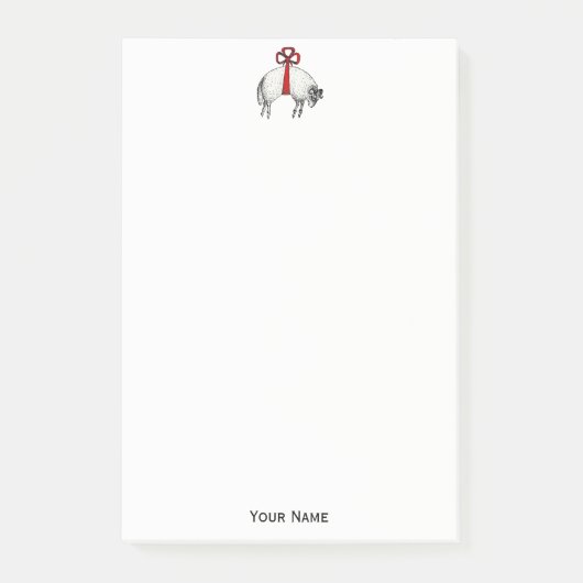 Post-it® Emblème héraldique en laiton de bélier berceau (Devant)