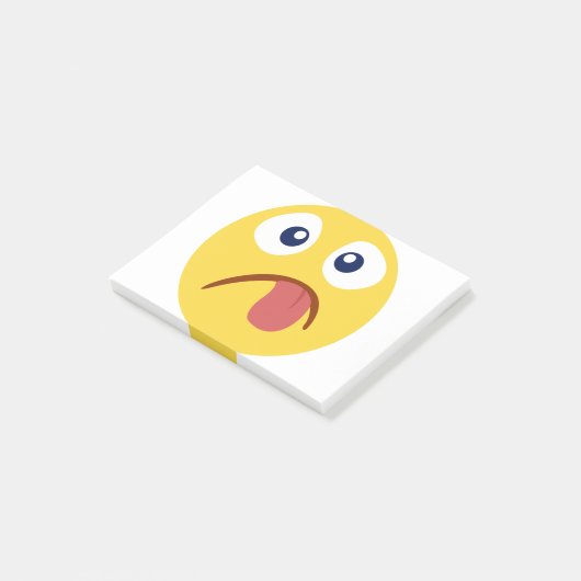 Post-it® Emoji de la langue cachée (Incliné)