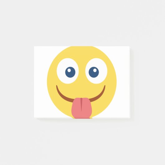 Post-it® Emoji de langue coincée (Devant)